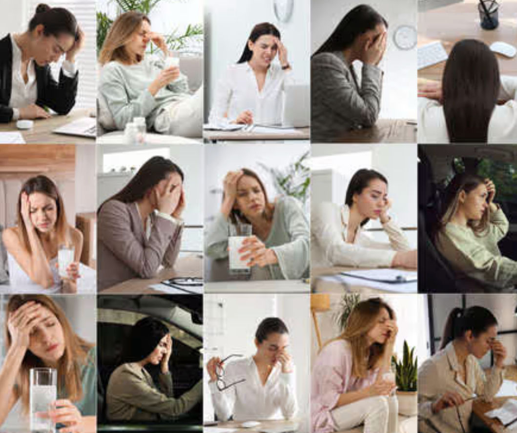 Collage de mujeres en etapa de perimenopausia